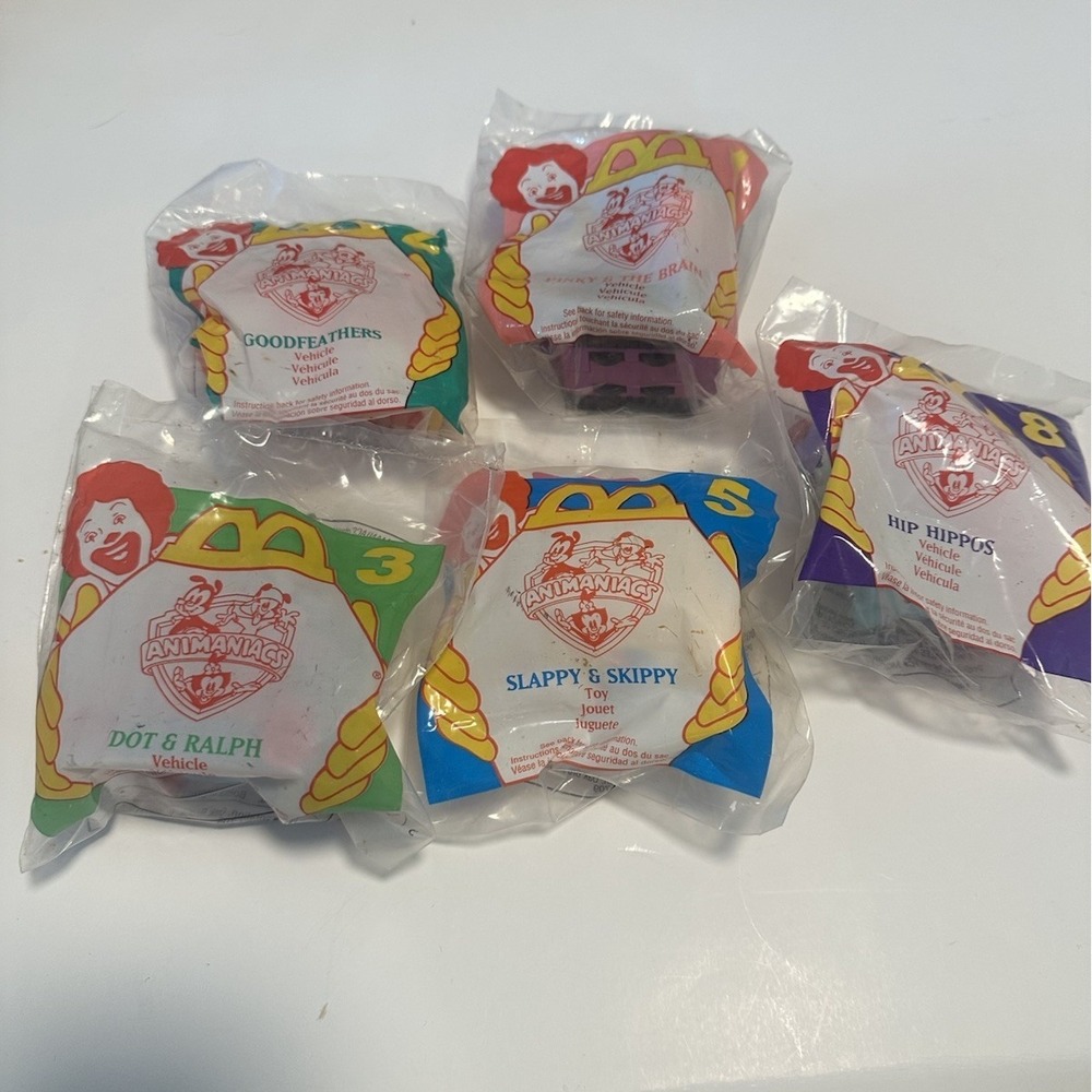Animaniacs McDonald's 1994 Toys Lot Of 5  New Happy Meal Toys Vintage